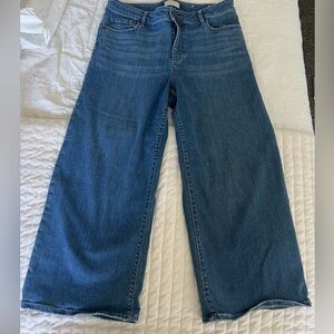 Loft 8P wide leg cropped jeans